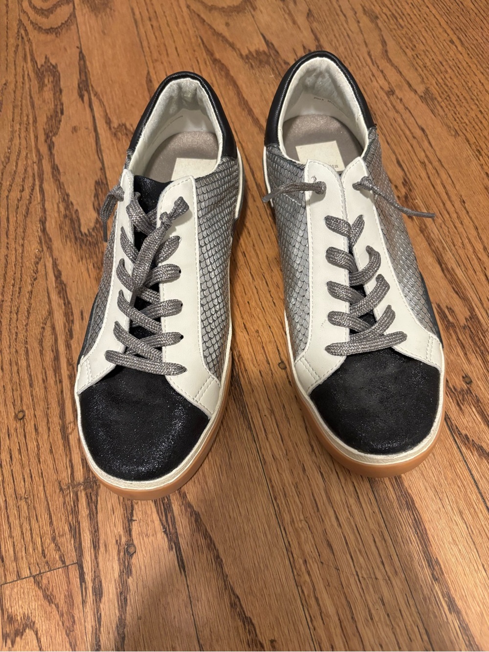 Dolce Vita Gray, Black & White Women's Sneakers